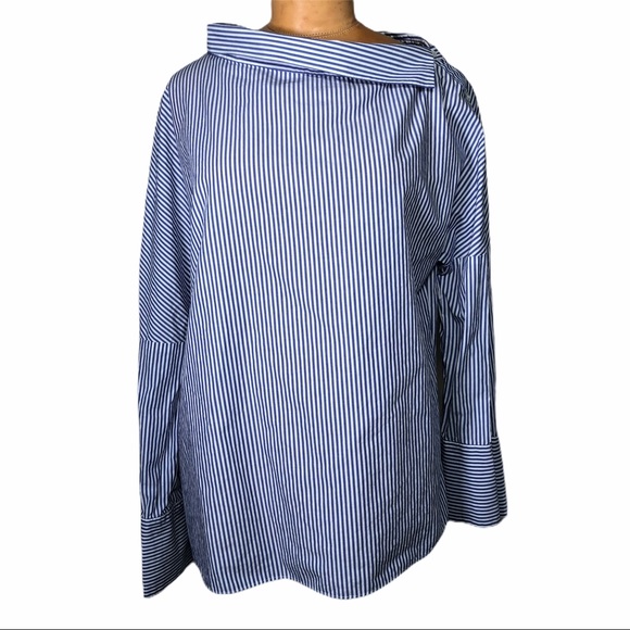 Aritzia Babaton Abram striped long sleeve blouse - Picture 5 of 14